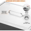 imageVEVOR Drop in Ice Chest 24quotL x 18quotW x 13quotH Stainless Steel Ice Cooler Commercial Ice Bin with Sliding Cover 409 qt Outdoor Kitchen Ice Bar Drainpipe and Drain Plug Included for Cold Wine BeerSilver