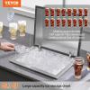 imageVEVOR Drop in Ice Chest 24quotL x 18quotW x 13quotH Stainless Steel Ice Cooler Commercial Ice Bin with Sliding Cover 409 qt Outdoor Kitchen Ice Bar Drainpipe and Drain Plug Included for Cold Wine BeerSilverblack