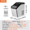 imageVEVOR Drop in Ice Chest 24quotL x 18quotW x 13quotH Stainless Steel Ice Cooler Commercial Ice Bin with Sliding Cover 409 qt Outdoor Kitchen Ice Bar Drainpipe and Drain Plug Included for Cold Wine BeerSilver