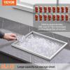 imageVEVOR Drop in Ice Chest 24quotL x 18quotW x 13quotH Stainless Steel Ice Cooler Commercial Ice Bin with Sliding Cover 409 qt Outdoor Kitchen Ice Bar Drainpipe and Drain Plug Included for Cold Wine BeerSilver