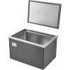 imageVEVOR Drop in Ice Chest Stainless Steel Drop in Cooler Commercial Ice Bin with Lid for Outdoor Kitchen Patio Bar DrainPipe Set Included Cooling Bins with Cover for Cold Wine BeerPot Lid