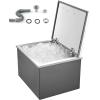 imageVEVOR Drop in Ice Chest Stainless Steel Drop in Cooler Commercial Ice Bin with Lid for Outdoor Kitchen Patio Bar DrainPipe Set Included Cooling Bins with Cover for Cold Wine BeerFlip Lid