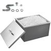 imageVEVOR Drop in Ice Chest Stainless Steel Drop in Cooler Commercial Ice Bin with Lid for Outdoor Kitchen Patio Bar DrainPipe Set Included Cooling Bins with Cover for Cold Wine BeerPot Lid