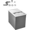 imageVEVOR Drop in Ice Chest Stainless Steel Drop in Cooler Commercial Ice Bin with Lid for Outdoor Kitchen Patio Bar DrainPipe Set Included Cooling Bins with Cover for Cold Wine BeerSliding Lid