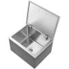 imageVEVOR Drop in Ice Chest Stainless Steel Drop in Cooler Commercial Ice Bin with Lid for Outdoor Kitchen Patio Bar DrainPipe Set Included Cooling Bins with Cover for Cold Wine BeerFlip Lid