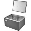 imageVEVOR Drop in Ice Chest Stainless Steel Drop in Cooler Commercial Ice Bin with Lid for Outdoor Kitchen Patio Bar DrainPipe Set Included Cooling Bins with Cover for Cold Wine BeerPot Lid