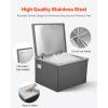 imageVEVOR Drop in Ice Chest Stainless Steel Drop in Cooler Commercial Ice Bin with Lid for Outdoor Kitchen Patio Bar DrainPipe Set Included Cooling Bins with Cover for Cold Wine BeerSliding Lid