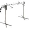 imageVEVOR Electric BBQ Rotisserie Grill Kit 46 Inch 132 lbs Capacity Automatic 52W Motor Height Adjustable Universal Roaster Stand Stainless Steel Grilling Kit Spit Rod with Heat Shield for Pig Lamb46Inch