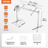 imageVEVOR Electric BBQ Rotisserie Grill Kit 46 Inch 132 lbs Capacity Automatic 52W Motor Height Adjustable Universal Roaster Stand Stainless Steel Grilling Kit Spit Rod with Heat Shield for Pig Lamb46Inch