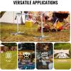 imageVEVOR Electric BBQ Rotisserie Grill Kit 46 Inch 132 lbs Capacity Automatic 52W Motor Height Adjustable Universal Roaster Stand Stainless Steel Grilling Kit Spit Rod with Heat Shield for Pig Lamb46Inch