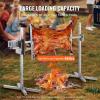 imageVEVOR Electric BBQ Rotisserie Grill Kit 46 Inch 132 lbs Capacity Automatic 52W Motor Height Adjustable Universal Roaster Stand Stainless Steel Grilling Kit Spit Rod with Heat Shield for Pig Lamb46Inch
