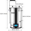 imageVEVOR Electric Brewing System 92 Gal35 L Brewing Pot AllinOne Home Beer Brewer wPump Mash Boil Device wPanel AutoManual Mode 1001800W Power 25100 Temp 1180 min Timer Recipe Memory92Gal With Pump