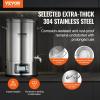 imageVEVOR Electric Brewing System 92 Gal35 L Brewing Pot AllinOne Home Beer Brewer wPump Mash Boil Device wPanel AutoManual Mode 1001800W Power 25100 Temp 1180 min Timer Recipe Memory32 Quarts