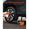 imageVEVOR Electric Car Jack Kit Wireless 5 Tons 11000 lbs Cordless Remote Control Hydraulic Car Jack with Electric Impact Wrench ampamp Lithium Battery Tire Change Replacement with LED Light