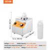 imageVEVOR Electric Cheese Dispenser with Pump 23 Qt Commercial Hot Fudge Warmer Plastic Pump Dispenser 86230 Temp Adjustable Nacho Cheese Sauce Warmer for Hot Fudge Cheese Caramel08L