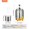 imageVEVOR Electric Cheese Dispenser with Pump 23 Qt Commercial Hot Fudge Warmer Plastic Pump Dispenser 86230 Temp Adjustable Nacho Cheese Sauce Warmer for Hot Fudge Cheese Caramel24LStainless Steel Pump
