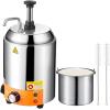 imageVEVOR Electric Cheese Dispenser with Pump 23 Qt Commercial Hot Fudge Warmer Plastic Pump Dispenser 86230 Temp Adjustable Nacho Cheese Sauce Warmer for Hot Fudge Cheese Caramel24LStainless Steel Pump