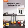 imageVEVOR Electric Cheese Dispenser with Pump 23 Qt Commercial Hot Fudge Warmer Plastic Pump Dispenser 86230 Temp Adjustable Nacho Cheese Sauce Warmer for Hot Fudge Cheese Caramel24LStainless Steel Pump