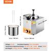 imageVEVOR Electric Cheese Dispenser with Pump 23 Qt Commercial Hot Fudge Warmer Plastic Pump Dispenser 86230 Temp Adjustable Nacho Cheese Sauce Warmer for Hot Fudge Cheese Caramel24L06 gal
