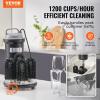 imageVEVOR Electric Commercial Glass Washer 5Brush Bar Glass Cleaner 1200 CupsHour Wine Glass Cleaning Machine Bar Glass Washer for Champagne Glasses Beer Cups Mugs Perfect for Bars and CafesGlass Washer