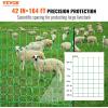 imageVEVOR Electric Fence Netting 42quotH x 164L PE Net Fencing with Posts and DoubleSpiked Stakes Utility Portable Mesh for Goats Sheep Lambs Deer Hogs Dogs for Farms Backyards and Ranches42H x 164L