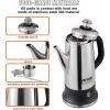 imageVEVOR Electric Percolator Coffee Pot 12Cup 304 Stainless Steel Coffee Percolator 1000W Automatic KeepWarm ampamp Split Power Base