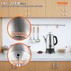 imageVEVOR Electric Percolator Coffee Pot 12Cup 304 Stainless Steel Coffee Percolator 1000W Automatic KeepWarm ampamp Split Power Base