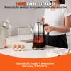 imageVEVOR Electric Percolator Coffee Pot 12Cup 304 Stainless Steel Coffee Percolator 1000W Automatic KeepWarm ampamp Split Power Base