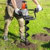 imageVEVOR Electric Post Hole Digger 571 in Auger Bit with 1500W Powerful Motor 140 RPM Alloy Steel Earth Auger Drill Bit with 1024 in Extension Rod for Post Hole Digging Drilling ampamp Tree Planting