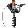 imageVEVOR Electric Post Hole Digger 571 in Auger Bit with 1500W Powerful Motor 140 RPM Alloy Steel Earth Auger Drill Bit with 1024 in Extension Rod for Post Hole Digging Drilling ampamp Tree Planting