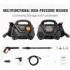 imageVEVOR Electric Pressure Washer 2150PSI 185GPM Foam Cannon HighPressure with 5 Different Nozzle 20ft Hose35ft Cord Lightweight Washer Portable Cleans CarsFencesPatiosFurnitureFloorWindow