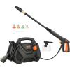 imageVEVOR Electric Pressure Washer 2150PSI 185GPM Foam Cannon HighPressure with 5 Different Nozzle 20ft Hose35ft Cord Lightweight Washer Portable Cleans CarsFencesPatiosFurnitureFloorWindow
