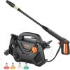 imageVEVOR Electric Pressure Washer 2150PSI 185GPM Foam Cannon HighPressure with 5 Different Nozzle 20ft Hose35ft Cord Lightweight Washer Portable Cleans CarsFencesPatiosFurnitureFloorWindow