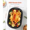 imageVEVOR Electric Roaster Oven 22 QT Turkey Roaster with SelfBasting Lid 1450W Roaster with Defrost ampamp Warm Function Adjustable Temp Removable Pan ampamp Rack Fits Turkeys Up to 26LBS WhiteWhite
