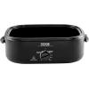 imageVEVOR Electric Roaster Oven 22 QT Turkey Roaster with SelfBasting Lid 1450W Roaster with Defrost ampamp Warm Function Adjustable Temp Removable Pan ampamp Rack Fits Turkeys Up to 26LBS WhiteBlack