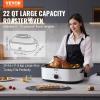 imageVEVOR Electric Roaster Oven 22 QT Turkey Roaster with SelfBasting Lid 1450W Roaster with Defrost ampamp Warm Function Adjustable Temp Removable Pan ampamp Rack Fits Turkeys Up to 26LBS WhiteWhite
