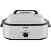 imageVEVOR Electric Roaster Oven 22 QT Turkey Roaster with SelfBasting Lid 1450W Roaster with Defrost ampamp Warm Function Adjustable Temp Removable Pan ampamp Rack Fits Turkeys Up to 26LBS WhiteWhite