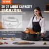 imageVEVOR Electric Roaster Oven 22 QT Turkey Roaster with SelfBasting Lid 1450W Roaster with Defrost ampamp Warm Function Adjustable Temp Removable Pan ampamp Rack Fits Turkeys Up to 26LBS WhiteBlack