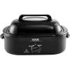 imageVEVOR Electric Roaster Oven 22 QT Turkey Roaster with SelfBasting Lid 1450W Roaster with Defrost ampamp Warm Function Adjustable Temp Removable Pan ampamp Rack Fits Turkeys Up to 26LBS WhiteBlack
