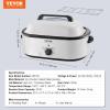 imageVEVOR Electric Roaster Oven 22 QT Turkey Roaster with SelfBasting Lid 1450W Roaster with Defrost ampamp Warm Function Adjustable Temp Removable Pan ampamp Rack Fits Turkeys Up to 26LBS WhiteWhite
