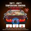 imageVEVOR Electric Roaster Oven 22 QT Turkey Roaster with SelfBasting Lid 1450W Roaster with Defrost ampamp Warm Function Adjustable Temp Removable Pan ampamp Rack Fits Turkeys Up to 26LBS WhiteBlack