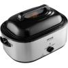 imageVEVOR Electric Roaster Oven 22 QT Turkey Roaster with SelfBasting Lid 1450W Roaster with Defrost ampamp Warm Function Adjustable Temp Removable Pan ampamp Rack Fits Turkeys Up to 26LBS WhiteSilver