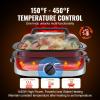 imageVEVOR Electric Roaster Oven 22 QT Turkey Roaster with SelfBasting Lid 1450W Roaster with Defrost ampamp Warm Function Adjustable Temp Removable Pan ampamp Rack Fits Turkeys Up to 26LBS WhiteSilver