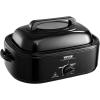 imageVEVOR Electric Roaster Oven 22 QT Turkey Roaster with SelfBasting Lid 1450W Roaster with Defrost ampamp Warm Function Adjustable Temp Removable Pan ampamp Rack Fits Turkeys Up to 26LBS WhiteBlack