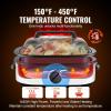 imageVEVOR Electric Roaster Oven 22 QT Turkey Roaster with SelfBasting Lid 1450W Roaster with Defrost ampamp Warm Function Adjustable Temp Removable Pan ampamp Rack Fits Turkeys Up to 26LBS WhiteWhite