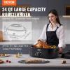 imageVEVOR Electric Roaster Oven 22 QT Turkey Roaster with SelfBasting Lid 1450W Roaster with Defrost ampamp Warm Function Adjustable Temp Removable Pan ampamp Rack Fits Turkeys Up to 26LBS WhiteBlack