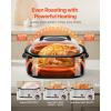 imageVEVOR Electric Roaster Oven 22 QT Turkey Roaster with SelfBasting Lid 1450W Roaster with Defrost ampamp Warm Function Adjustable Temp Removable Pan ampamp Rack Fits Turkeys Up to 26LBS WhiteWhite