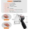 imageVEVOR Electric Shawarma Knife 80W Professional Turkish Kebab Knife Commercial Stainless Steel Gyro Cutter Doner Kebab Meat Slicer with 2 Blades 4100mm Blade Diameter 08mm Adjustable ThicknessFlat