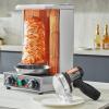 imageVEVOR Electric Shawarma Knife 80W Professional Turkish Kebab Knife Commercial Stainless Steel Gyro Cutter Doner Kebab Meat Slicer with 2 Blades 4100mm Blade Diameter 08mm Adjustable ThicknessFlat