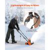 imageVEVOR Electric Snow Shovel 12A 17 inch Corded Snow Shovel 60 Adjustable Chute 20 ft Throwing Distance Snowthrower with Dual Safety Switch Winter Ice Removal Tool for Driveway Sidewalk Patio17 inch